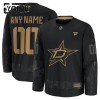 Barn Ishockey Dallas Stars tröja med eget tryck Fanatics Military Appreciation Practice 2024-25 Svart